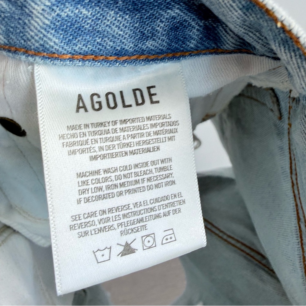 AGOLDE Parker Vintage Cut Off Short in Swapmeet Size 26 Distressed Light Wash - Picture 10 of 16